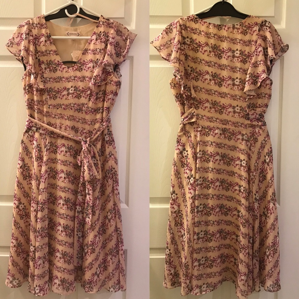 Nanette Lepore Printed Flutter Dress - Picture 3 of 8